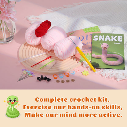 Icicle Wire Pink Snake Hand Knitting Kit
