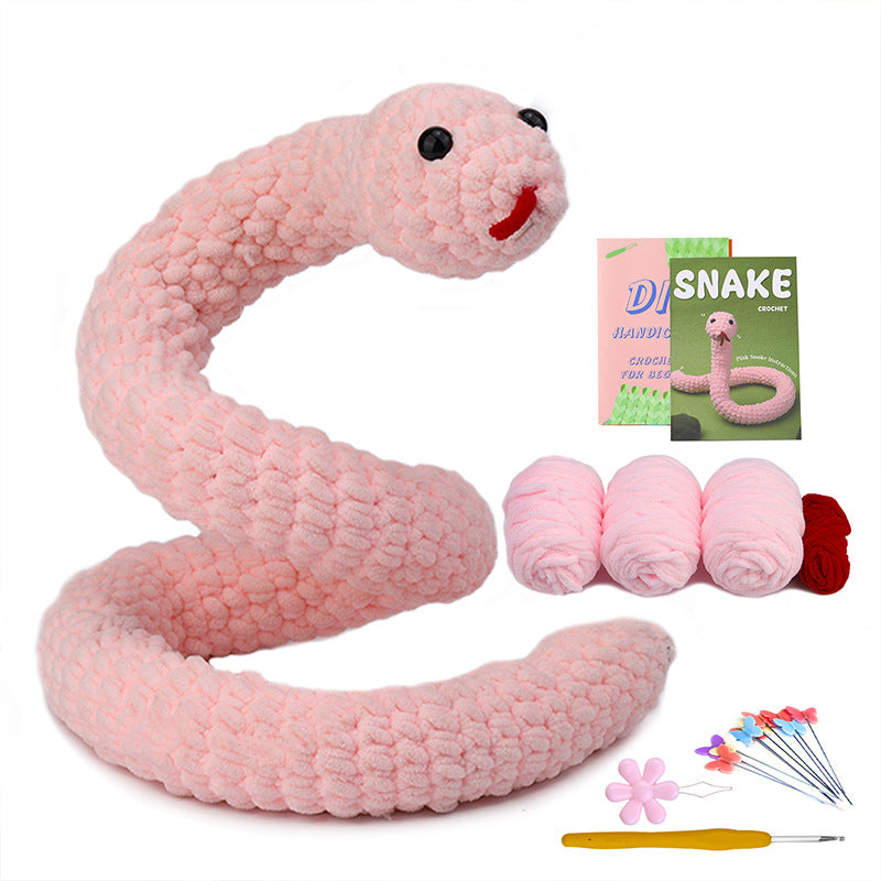 Icicle Wire Pink Snake Hand Knitting Kit